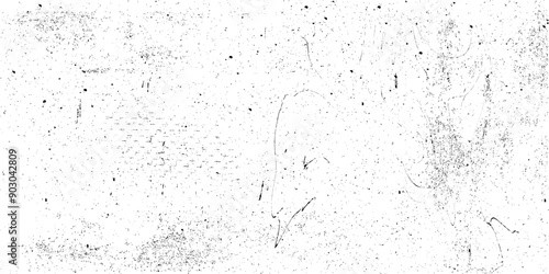 Grungy scratches black vintage design element in old distressed paper or border illustration vector.  Scratches grime and grungy lines for transparent vector overlay template.