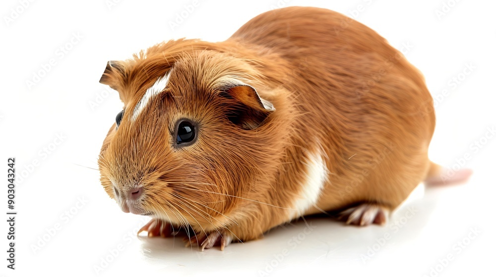 Guinea pig isolated on white : Generative AI Guinea pig isolated on white : Generative AI