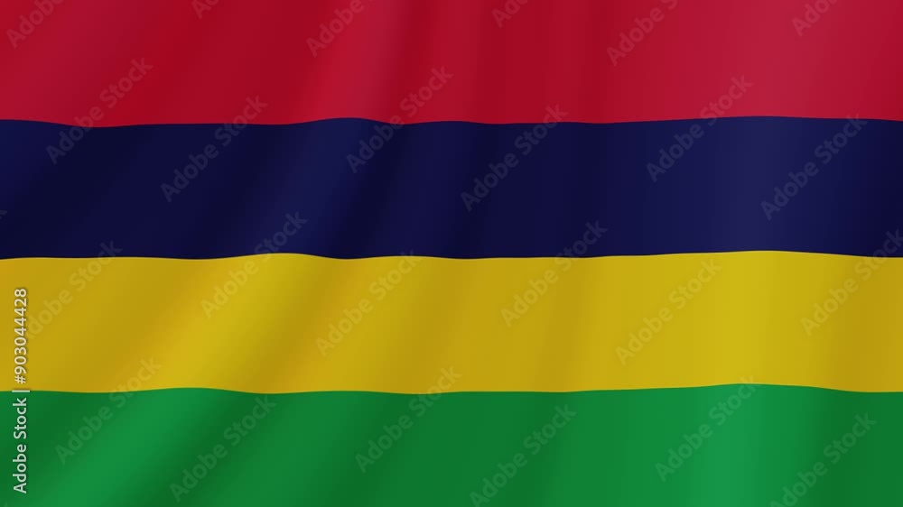 Mauritius Waving Flag. Realistic Flag Animation. Seamless Loop Background.
Mauritius Waving Flag. Realistic Flag Animation. Seamless Loop Background.