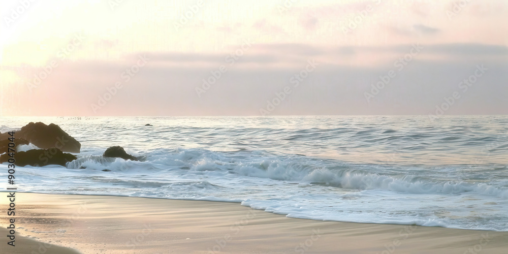 Oregon - A serene panorama of the Pacific Ocean, framed by jagged rocks and an orange sky. Oregon - A serene panorama of the Pacific Ocean, framed by jagged rocks and an orange sky.