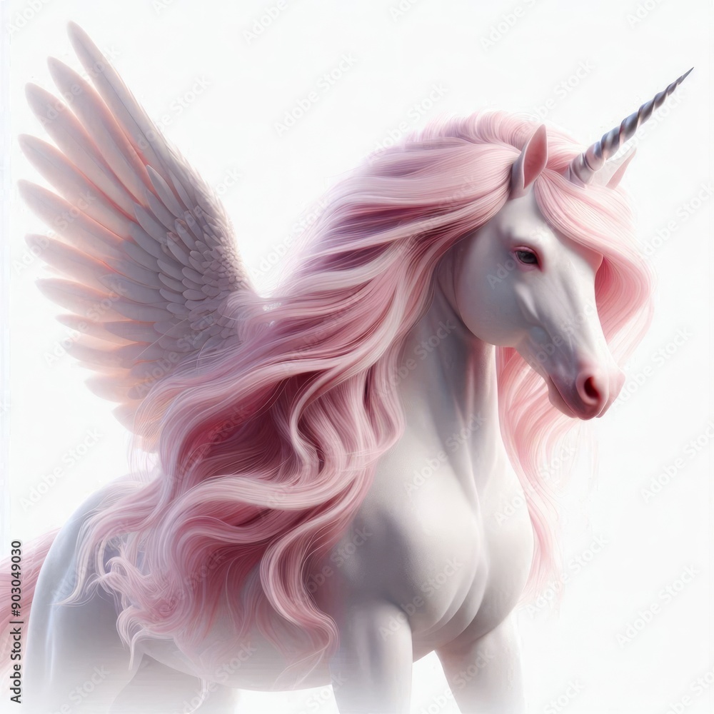 Naklejka premium unicorn on white background