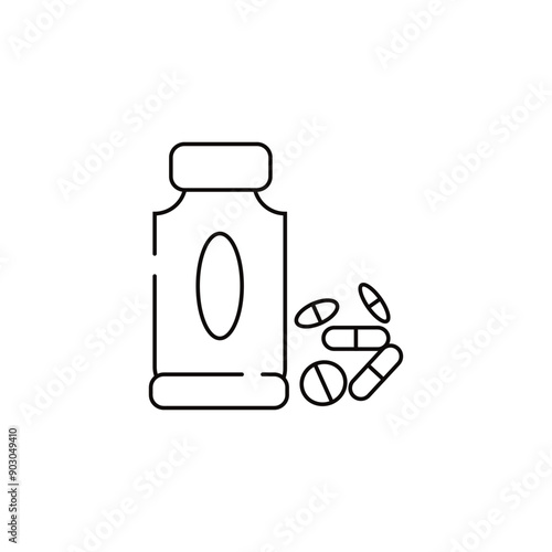 medicine pills vector type icon