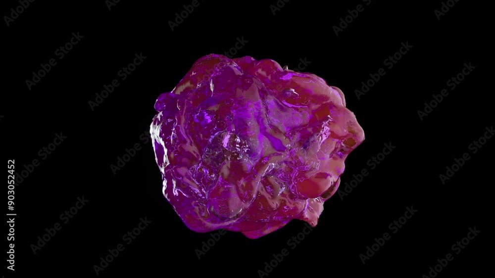 abstract 3d animation of purple liquid on black background abstract 3d animation of purple liquid on black background
