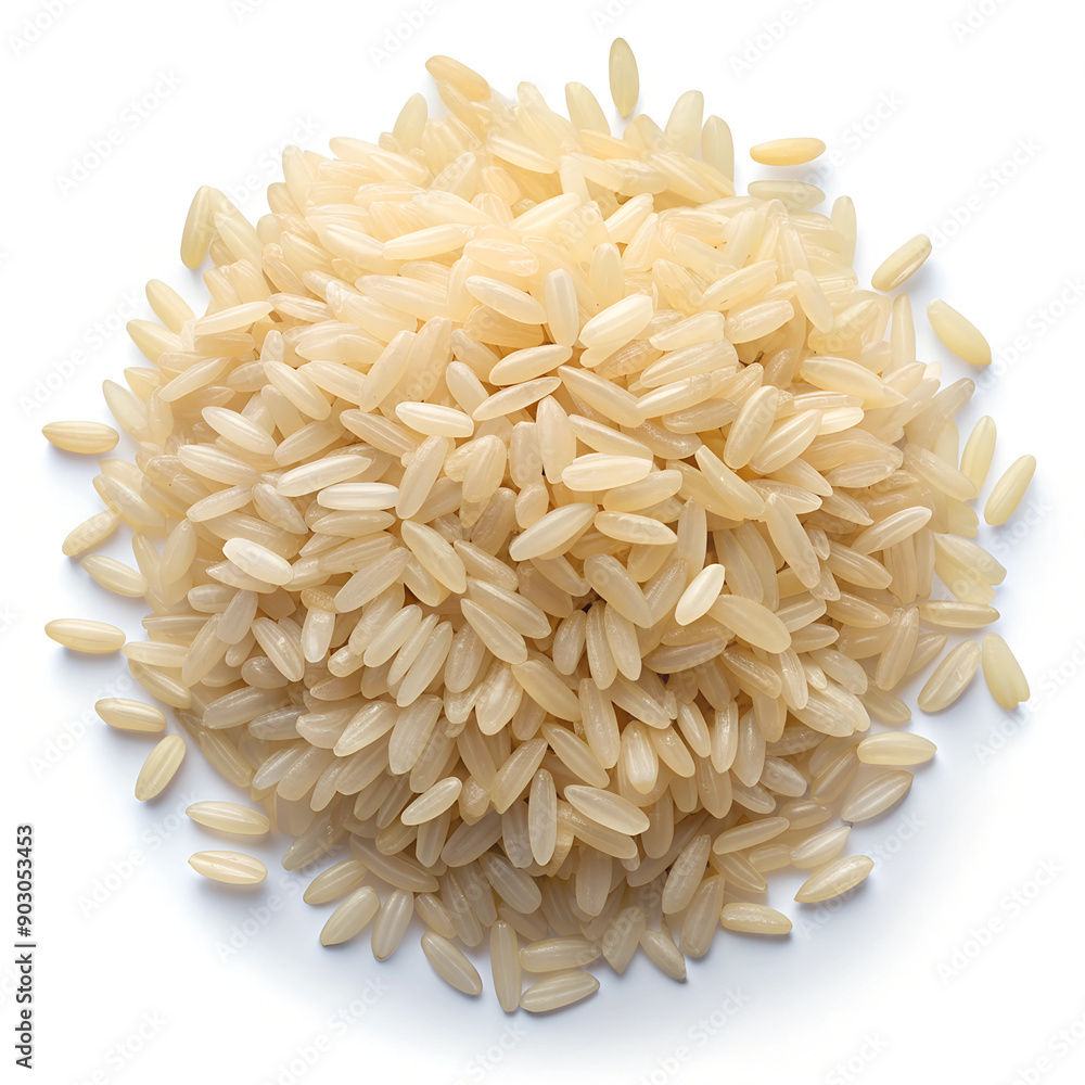 rice grains top view close up on white background rice grains top view close up on white background