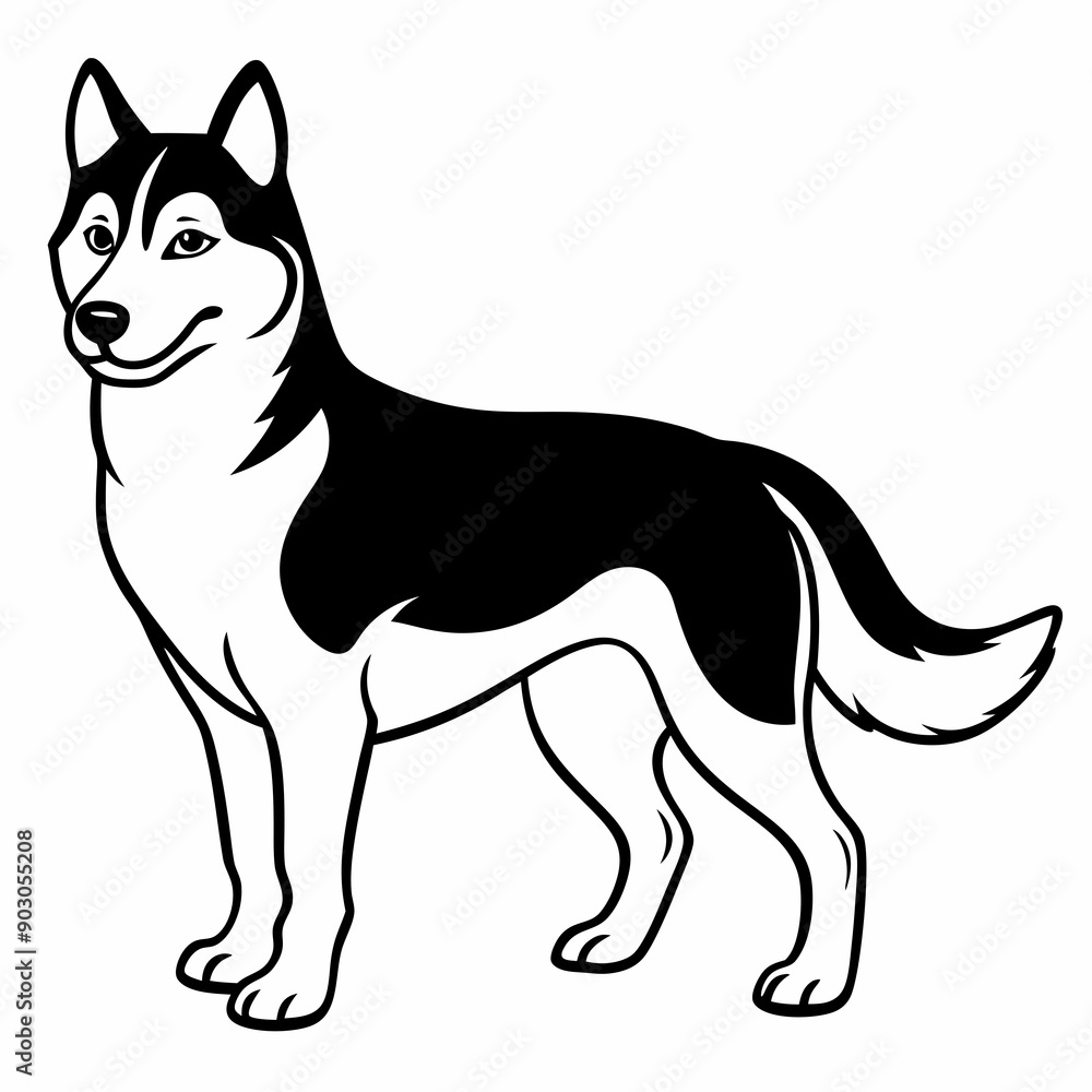 Siberian Husky dog vector illustration of a dog,animal, Siberian Husky dog vector illustration of a dog,animal,