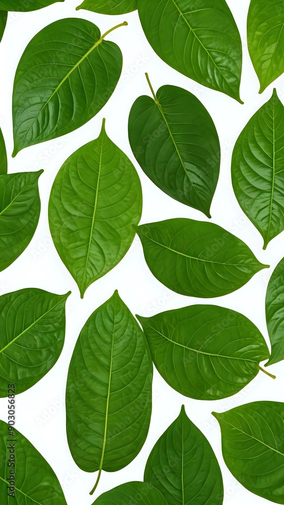 Green leaves isolated on white background. Green leaves isolated on white background.