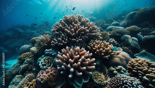 Wallpaper Mural coral reef in the sea Torontodigital.ca