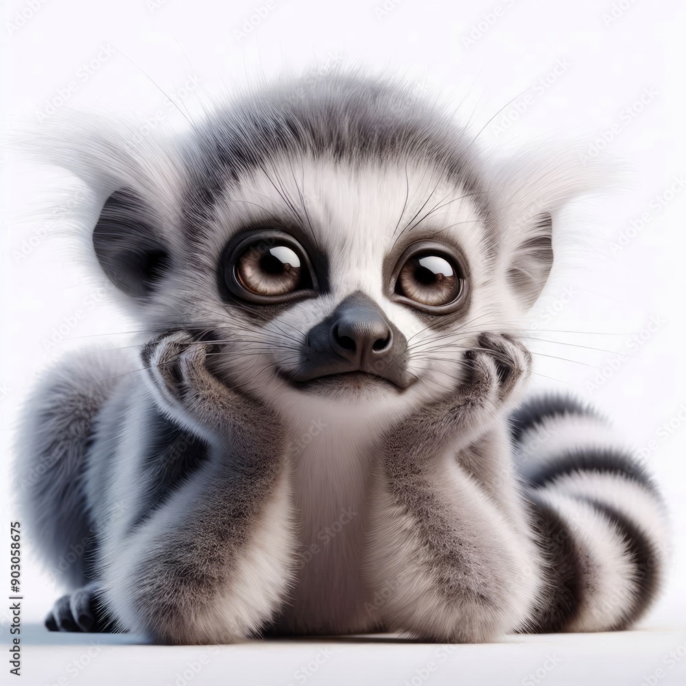 Fototapeta premium close up of a lemur