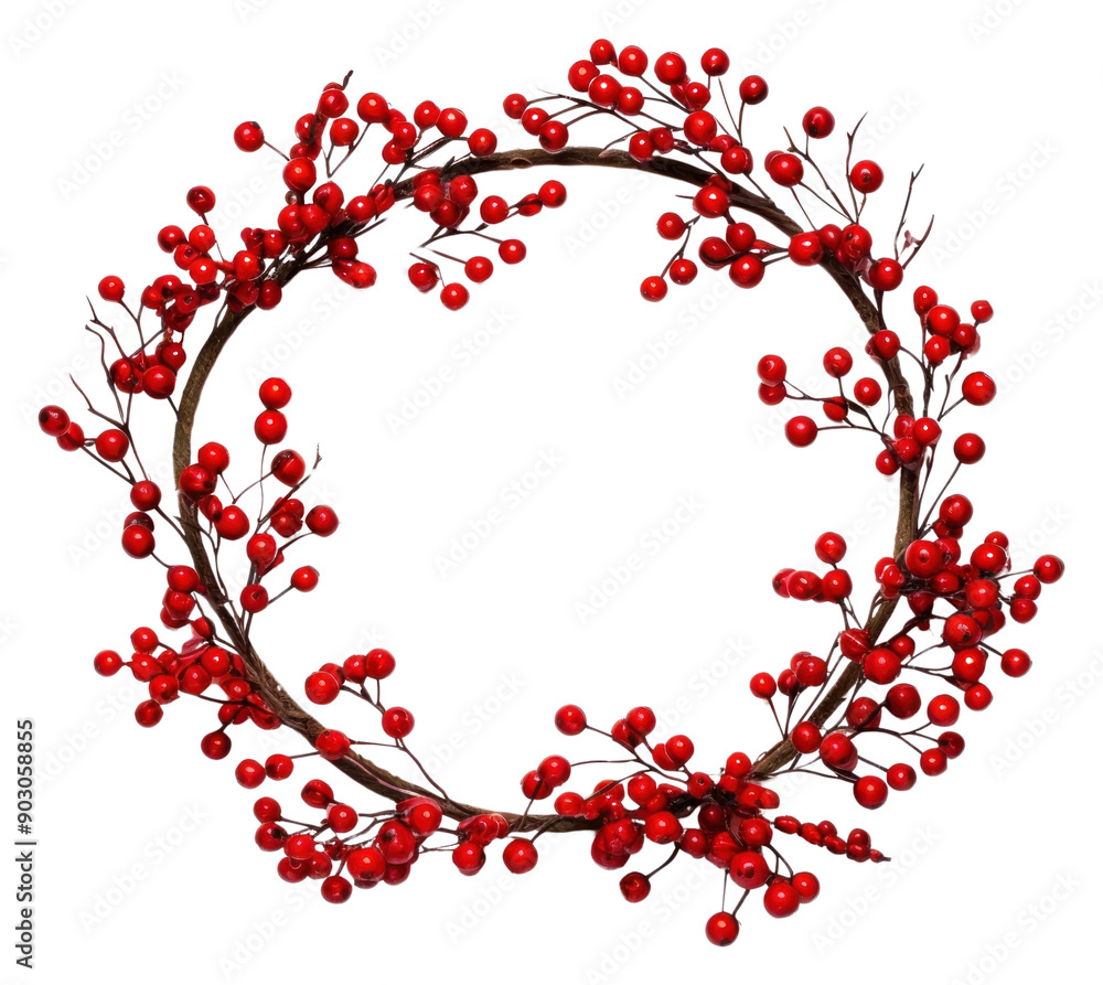 Naklejka premium PNG Christmas garland christmas wreath celebration.
