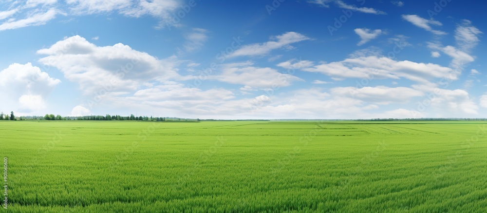 Obraz premium Landscape view of green grass