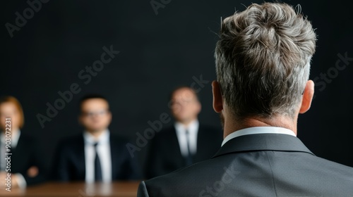 A CEO announcing a major product recall, with concerned employees listening, with copy space, high-resolution photo, hyper realistic