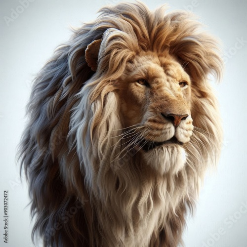 lion isolated on white background