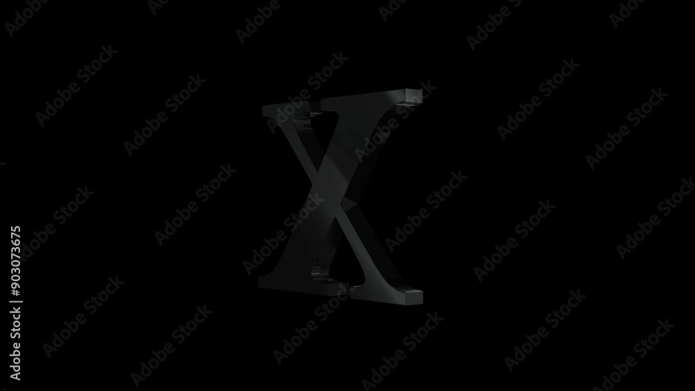 3D Rendered X letter Moving on background. Character Type Element concept 3D Rendered X letter Moving on background. Character Type Element concept