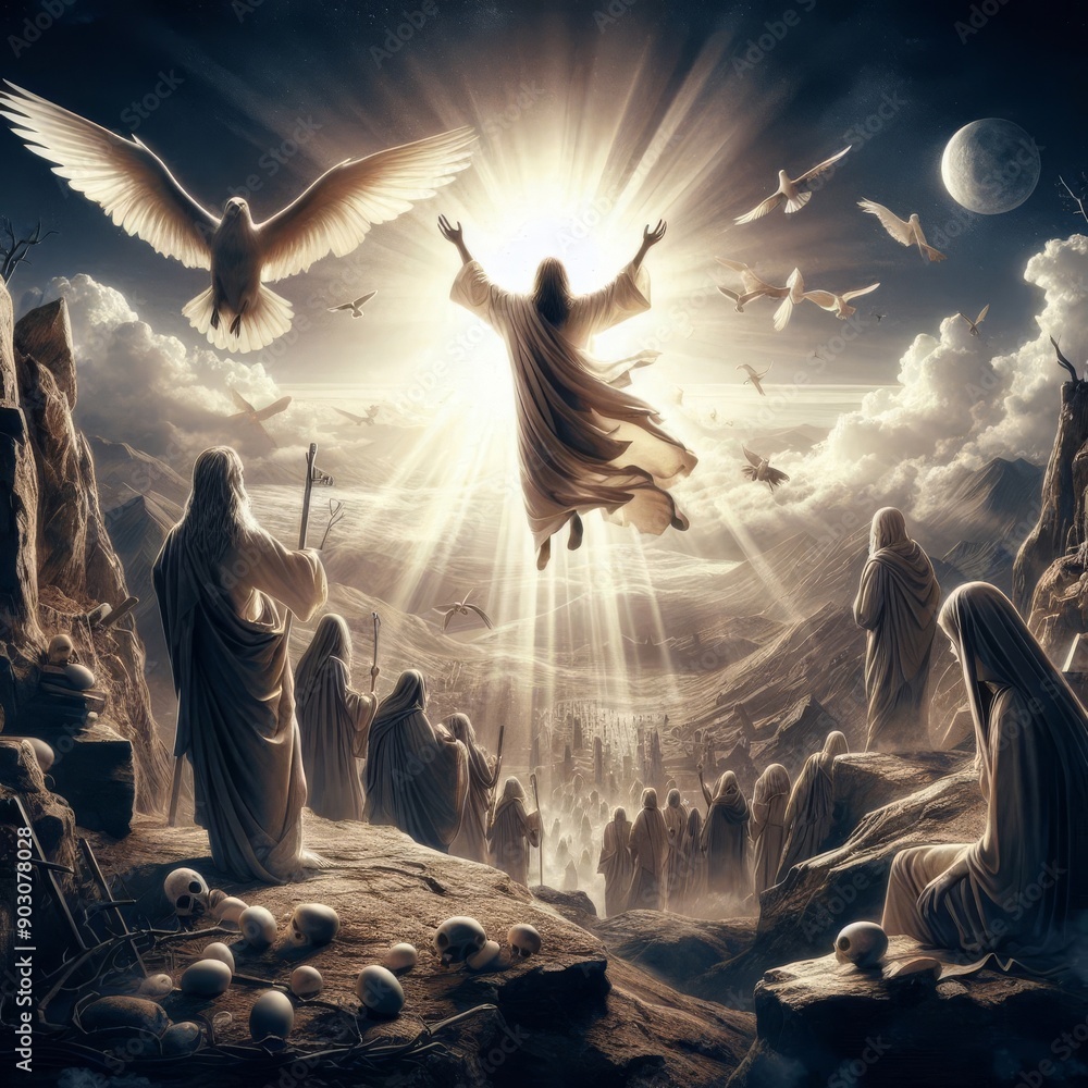 Jesus resurrection and rises back to heaven as a concept of second ...