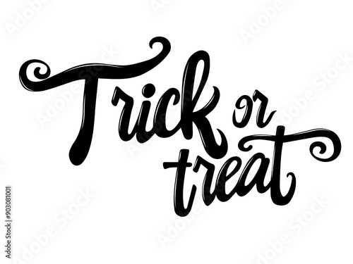 Foto Lettering with a text Trick or Treat
