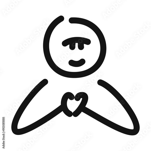 Heart hands, love hand gesture