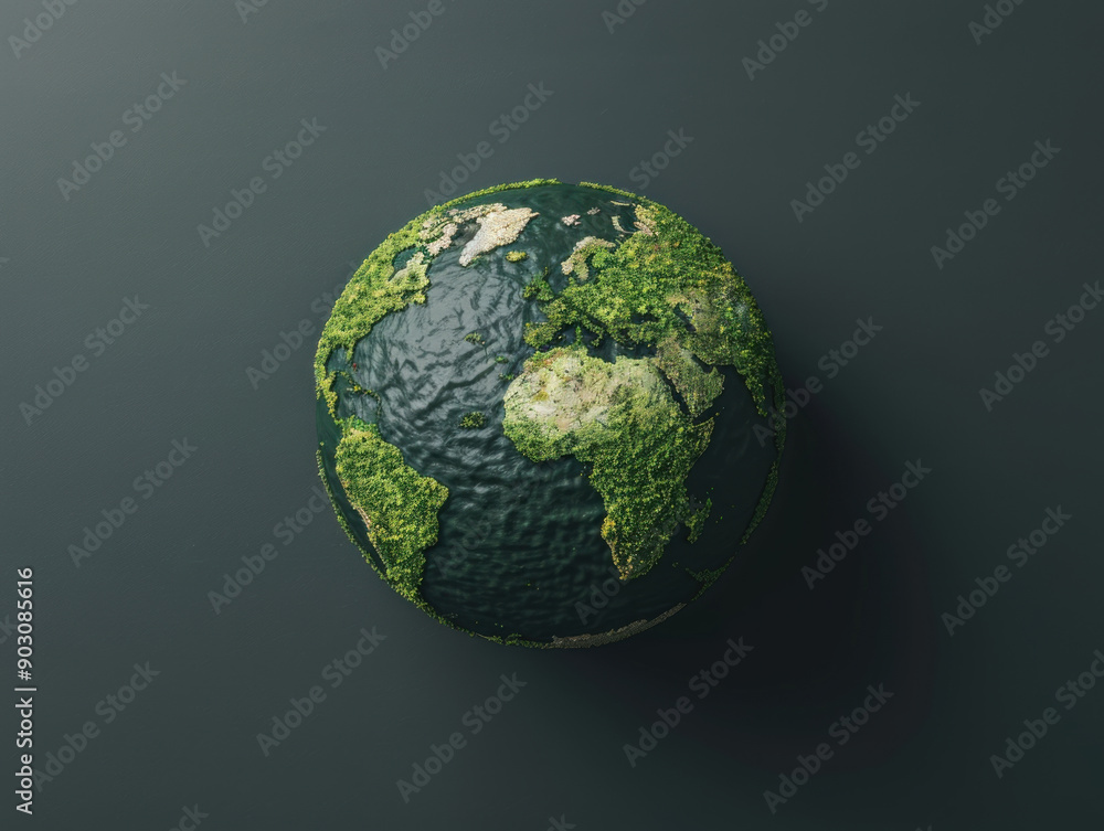 Digital globe highlighting green energy adoption worldwide, World, ecofriendly innovation Digital globe highlighting green energy adoption worldwide, World, ecofriendly innovation