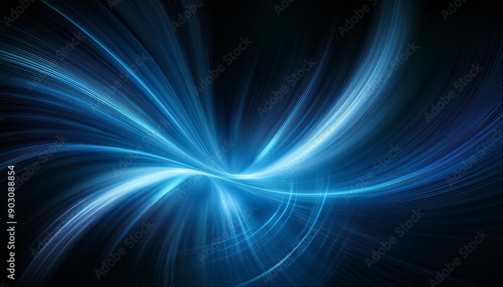 Abstract blue on black background texture. Dynamic curves ands blurs pattern. Detailed fractal graphics. Science and technology concept. Abstract blue on black background texture. Dynamic curves ands blurs pattern. Detailed fractal graphics. Science and technology concept.