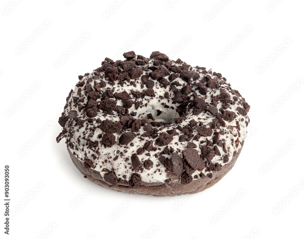 Chocolate Doughnuts Isolated, Brown Donuts Chocolate Doughnuts Isolated, Brown Donuts