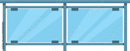 Modern glass balcony railing is providing safety and style