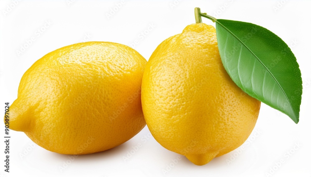 Ripe lemon with half isolated on white background with full depth of field. Ripe lemon with half isolated on white background with full depth of field.