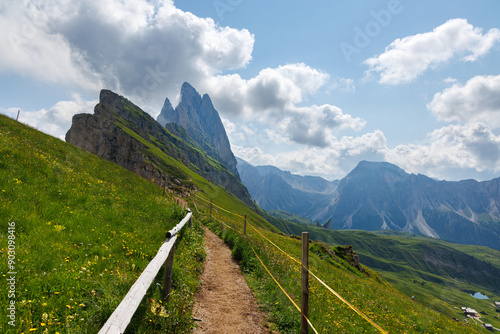 A view from Seceda - Odle - Val Gardena - Ortisei - Italy photo