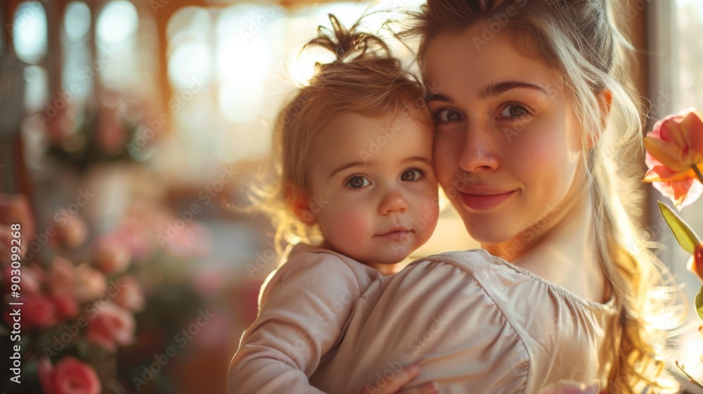 Fototapeta premium Happy Holiday of Mother's Day .