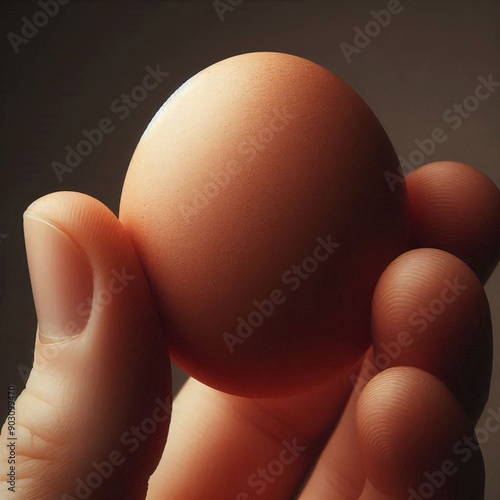 chicken egg in hand