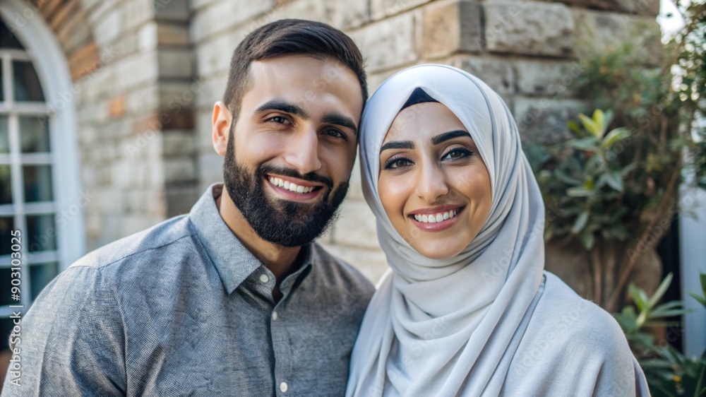 portrait of m,uslim couple portrait of m,uslim couple