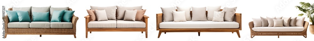 Set of outdoor sofa furniture. Modern patio/ garden/ backyard home decor. Set of outdoor sofa furniture. Modern patio/ garden/ backyard home decor.