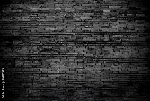 Unfinished Black Brick Wall Texture
