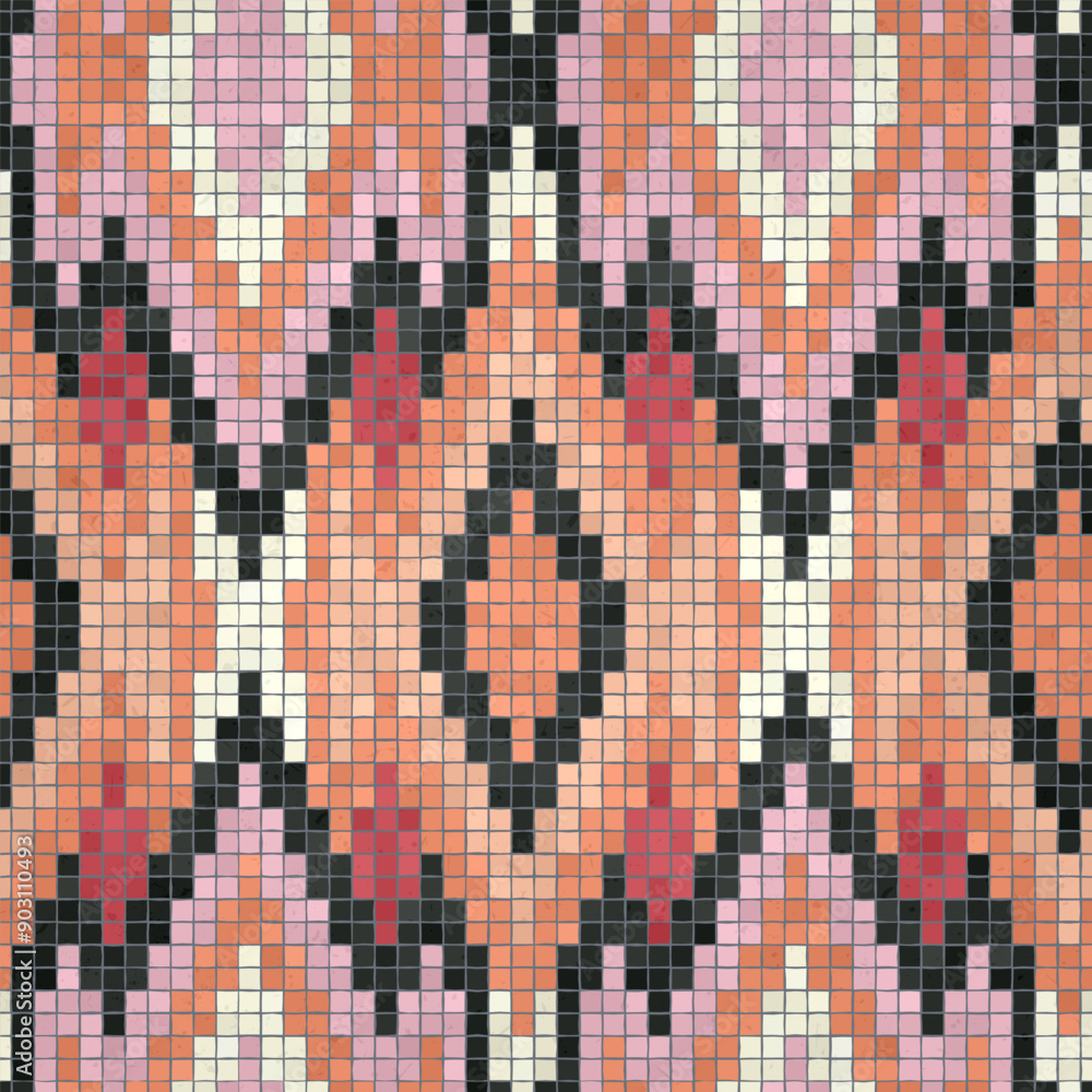 Mosaic tiles decorative background, seamless repeating vector pattern template for wallpaper, background, wood print, metal print, plastic print, glass print, decor Mosaic tiles decorative background, seamless repeating vector pattern template for wallpaper, background, wood print, metal print, plastic print, glass print, decor