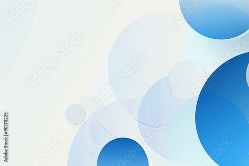 Abstract background composed of white and blue circular shapes.