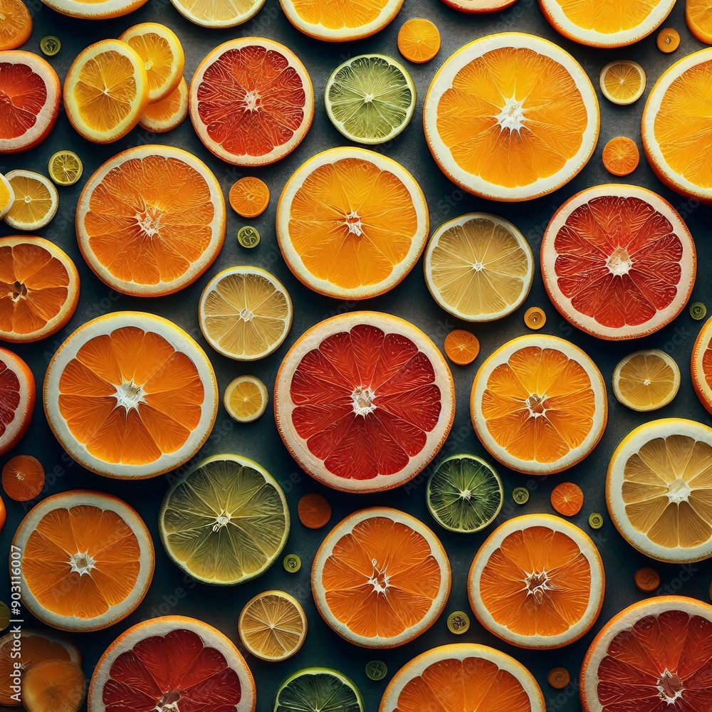 photo pattern of citrus fruits, slice oranges, lemons, limes, grapefruits, macro photo photo pattern of citrus fruits, slice oranges, lemons, limes, grapefruits, macro photo