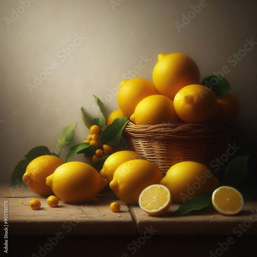oranges on the table, still-life, macro photo