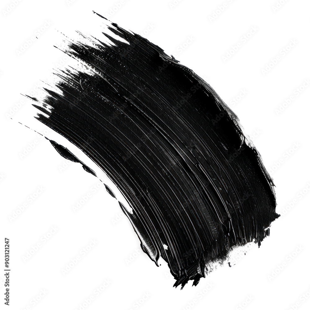 Black mascara texture brush. Isolated on transparent background. Black mascara texture brush. Isolated on transparent background.