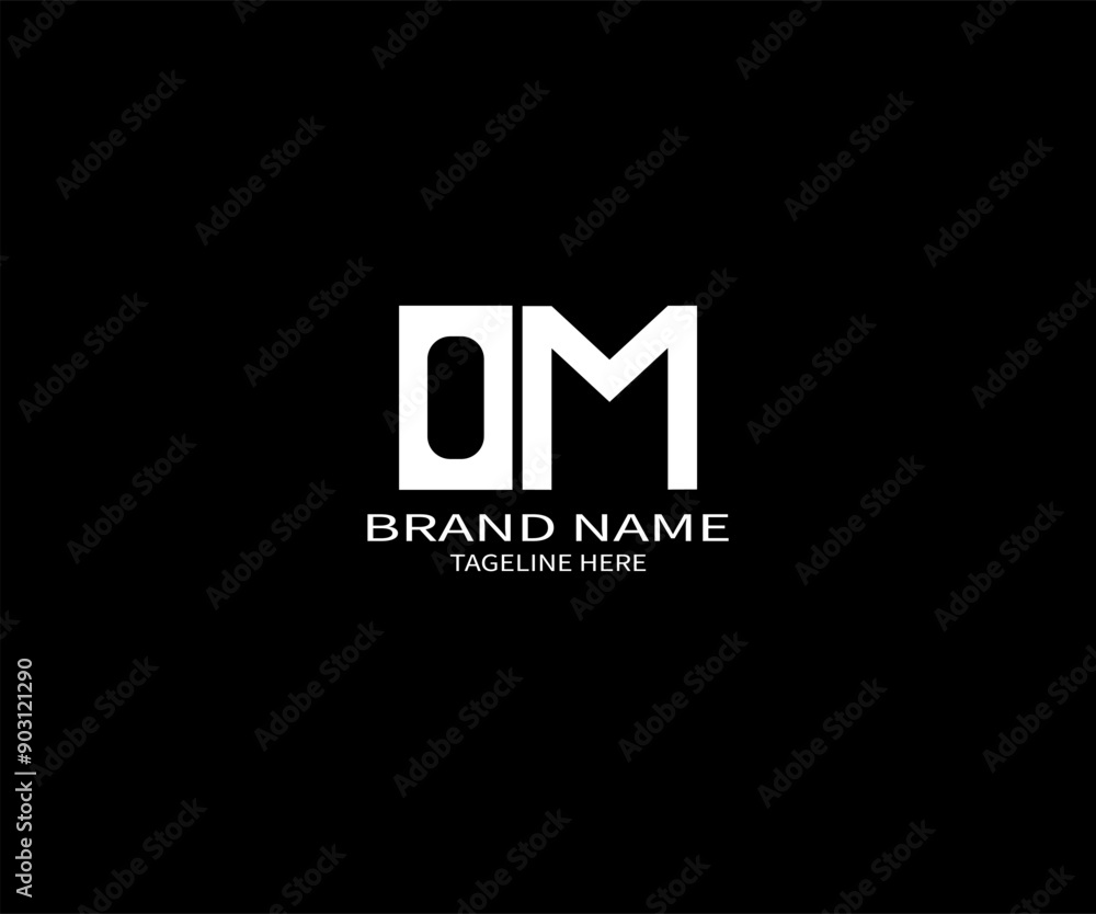 OM letter logo design on black background. OM creative initials letter logo concept. OM unique design OM letter logo design on black background. OM creative initials letter logo concept. OM unique design