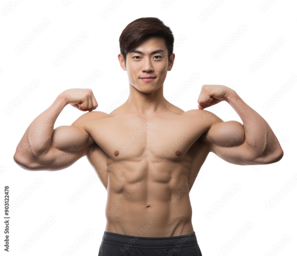 Fototapeta premium Bicep portrait sports torso.