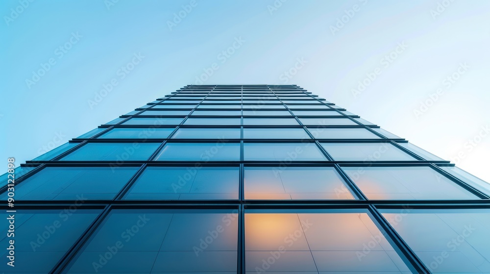 A stunning view of a modern glass building reaching towards the sky, highlighting contemporary architecture and sleek design. A stunning view of a modern glass building reaching towards the sky, highlighting contemporary architecture and sleek design.