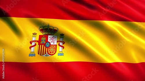 Wallpaper Mural Spanish Flag Animation (Close-up)
 Torontodigital.ca