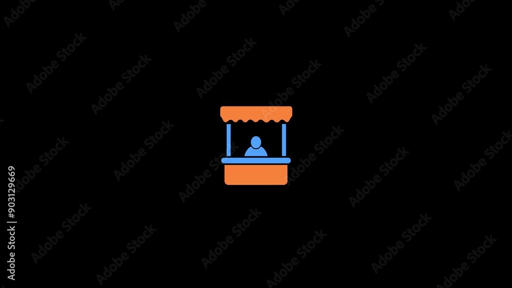 Food store with business men, sales booth icon, street food, promo stand icon, food store in bazaar. Food store with business men, sales booth icon, street food, promo stand icon, food store in bazaar.