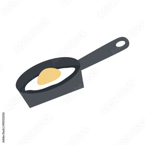 Cartoon 
pan. camping thematic element. Colorful vector illustration, flat style. design for cards, print, poster, cover