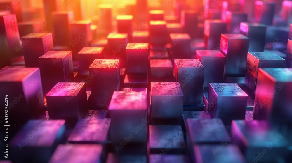 Obraz premium 3D abstract multicolored geometric background