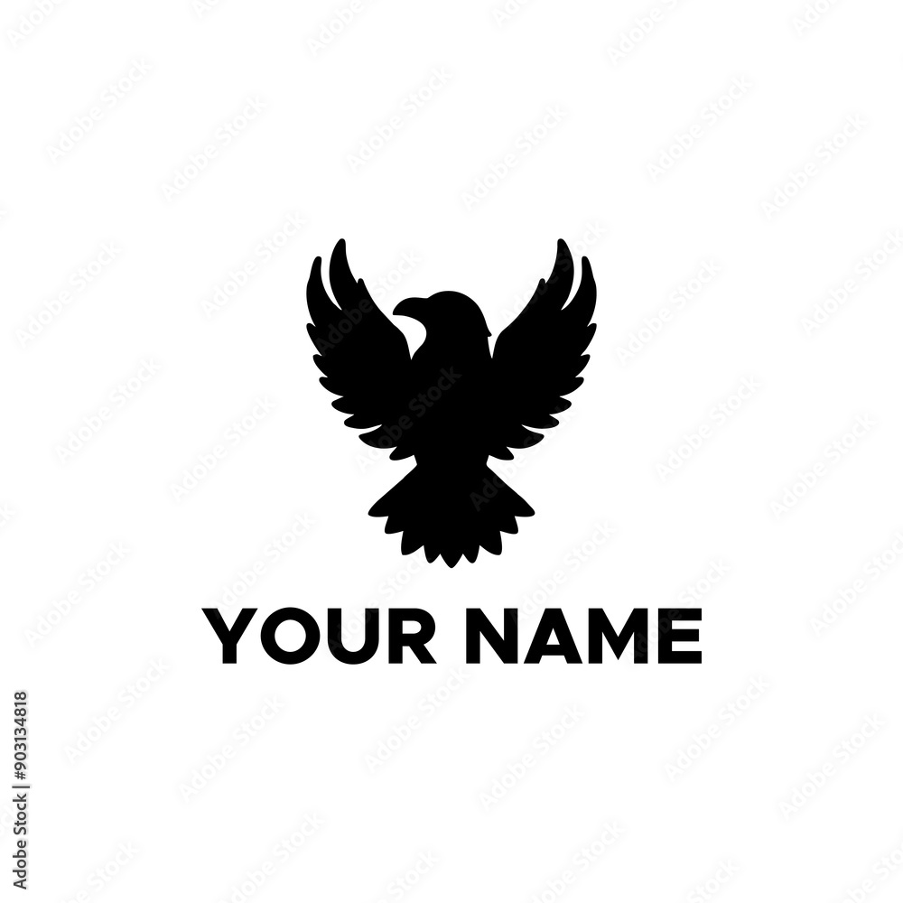 Obraz premium black eagle vector