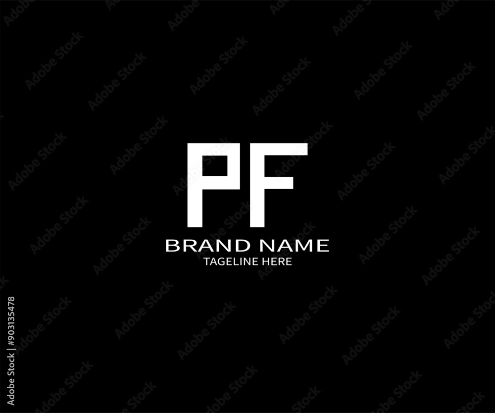 PF Letter Initial Logo Design Template Vector Illustration PF Letter Initial Logo Design Template Vector Illustration