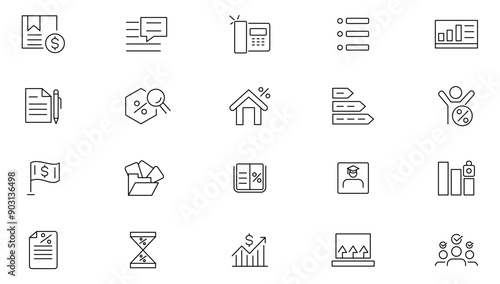 Recruitment line icon set. Headhunting, career, insurance, bonus, leadership, abilities, conflict resolution, interview, job fair, screening, short-listed outline icon collection. UI thin icon pack.