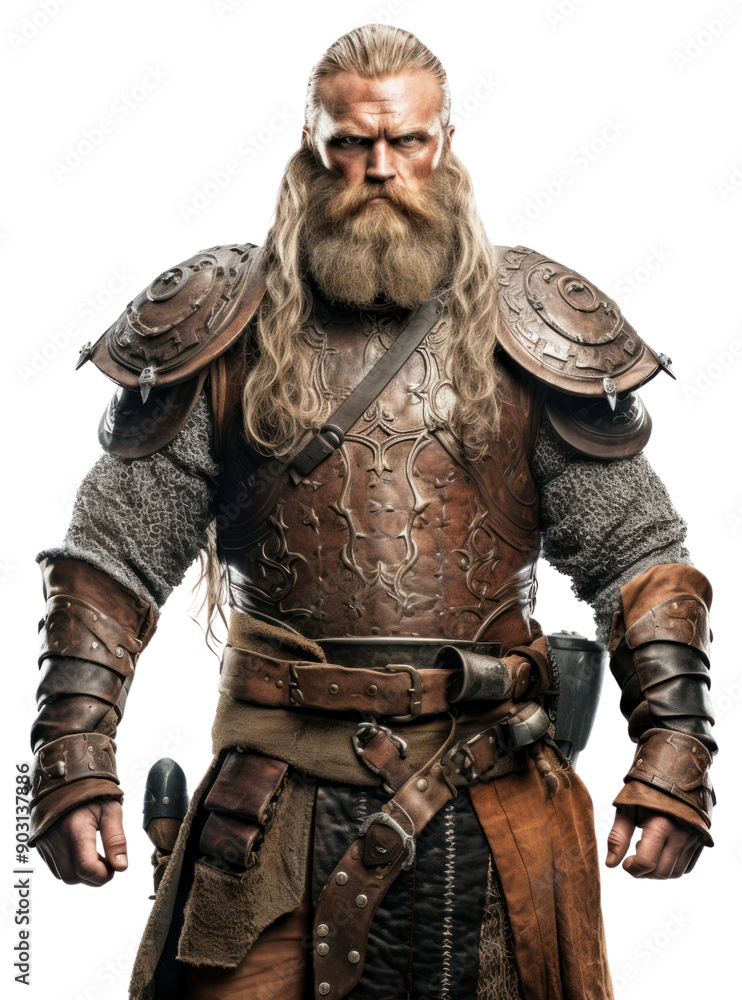Fototapeta premium PNG Medieval warrior adult white background.