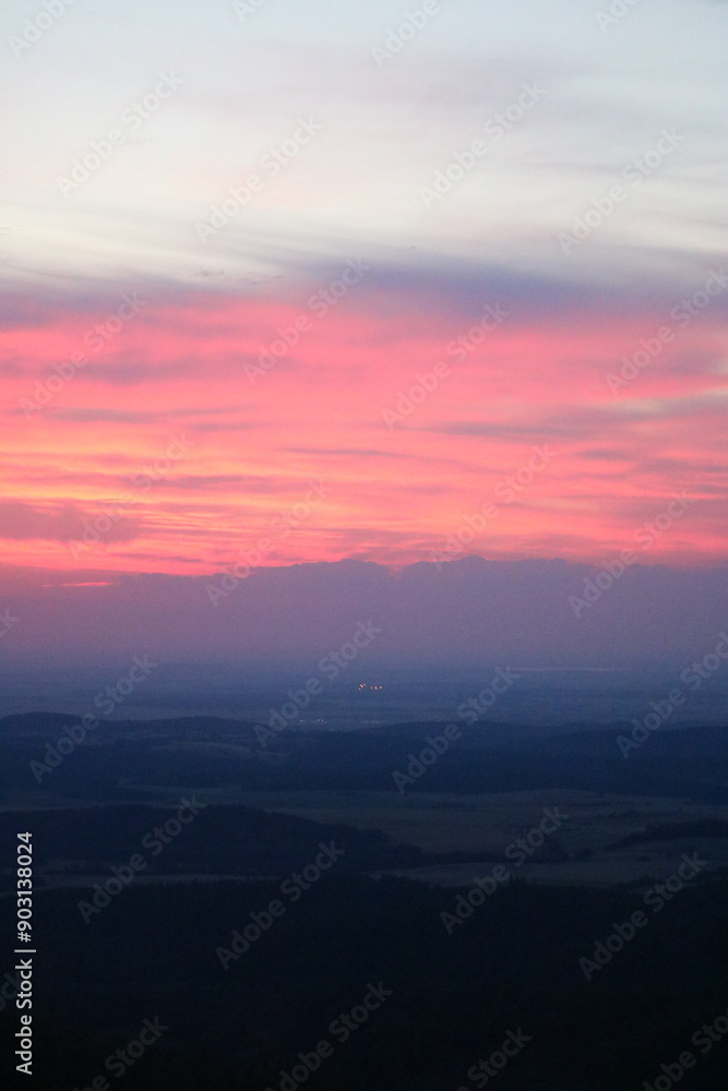 Fototapeta premium sunset in the mountains