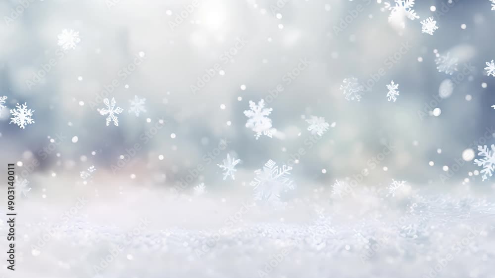 Delicate snowflakes sparkle against a soft, frosty background. Winter beauty close-up. Delicate snowflakes sparkle against a soft, frosty background. Winter beauty close-up.