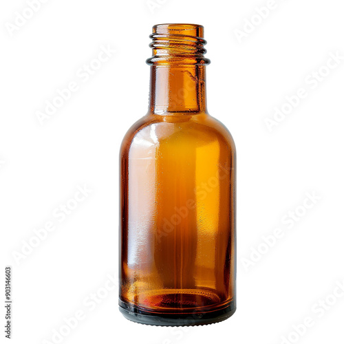 Amber glass bottle for cosmetics clip art